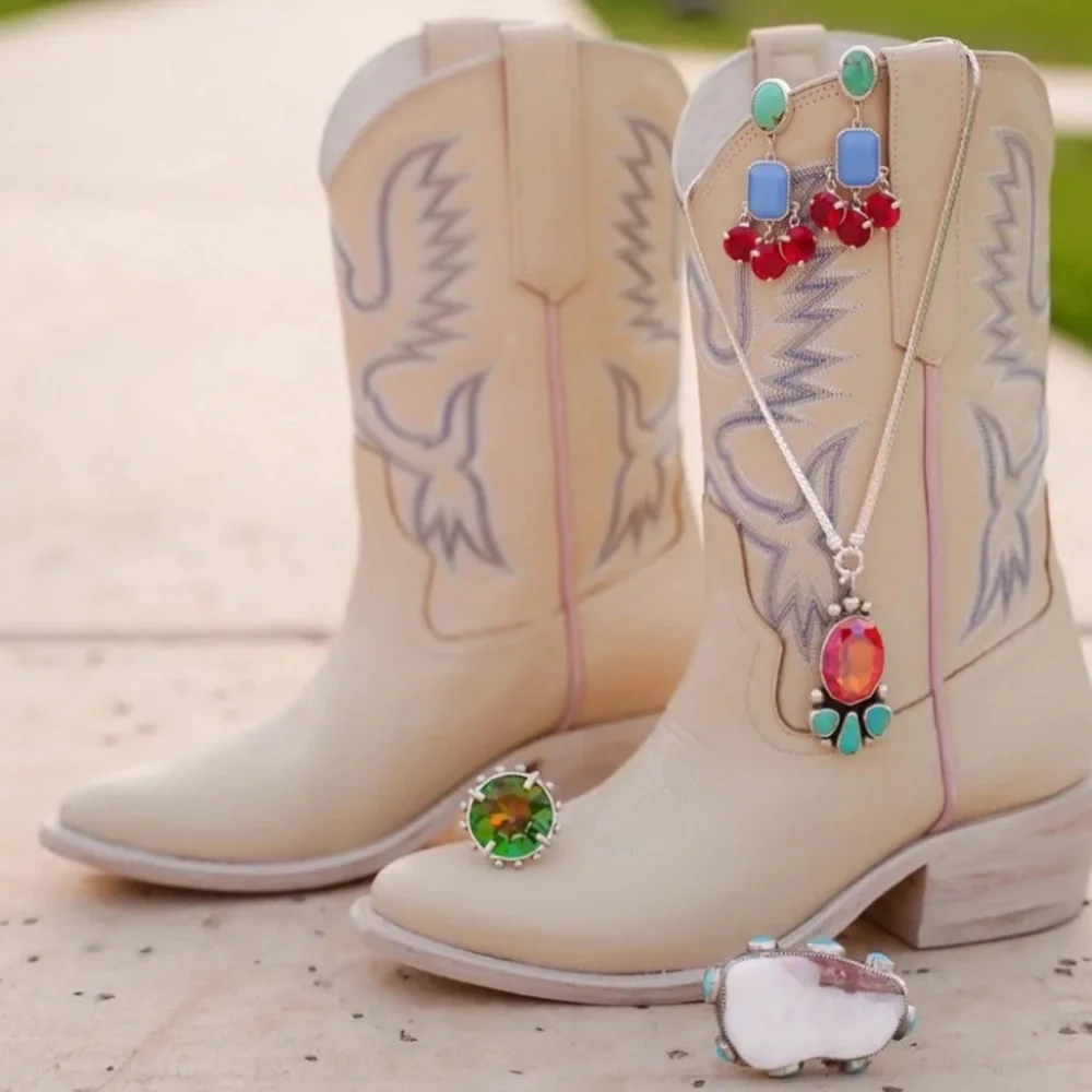 Mud Lowery Crystal & Turquoise Necklace- NIB - Picture 13 of 14